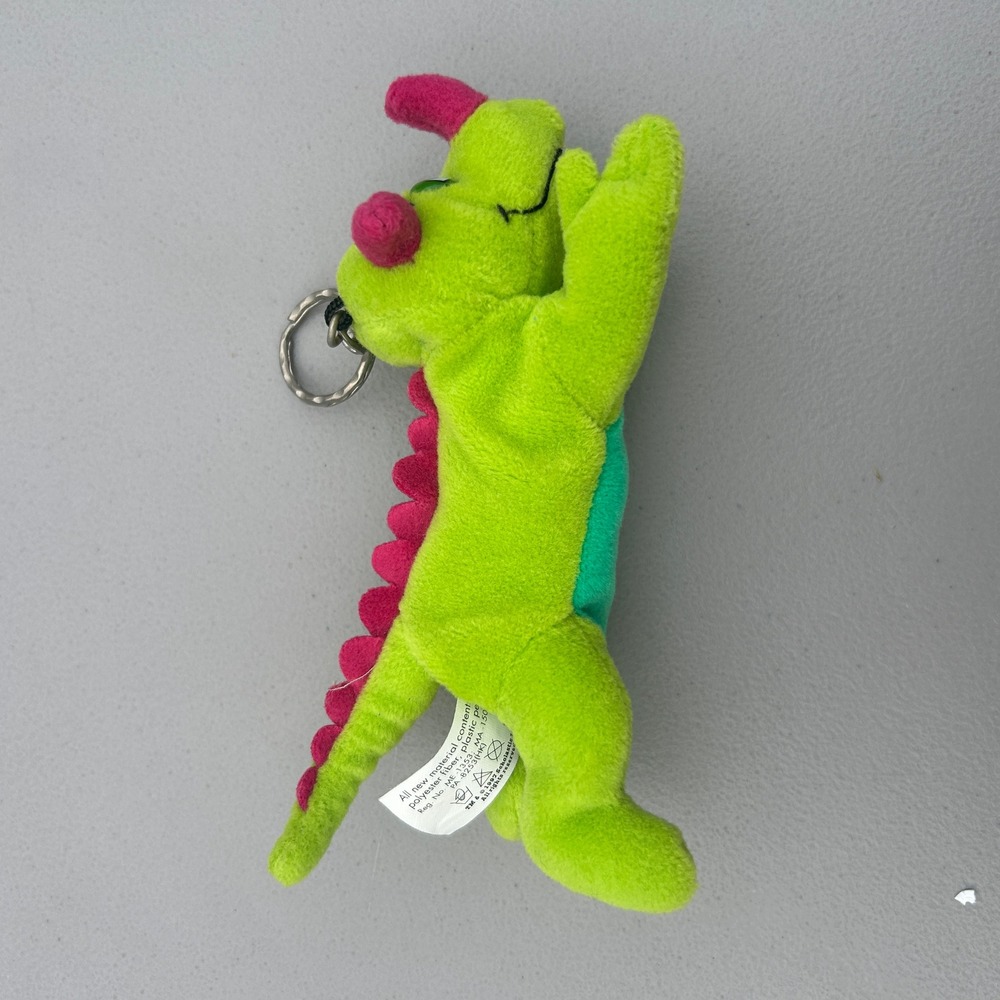 Vintage 1997 Magic School Bus Liz the Lizard Plush Keychain Scholastic Sidekicks